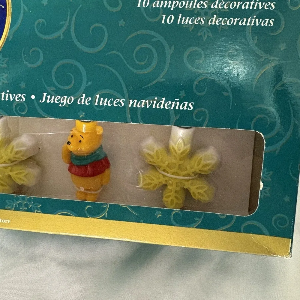NIB The Disney Store Winnie the Pooh Christmas Indoor 10 String Lights Set NEW